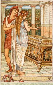 パンドラがボックスで驚異 作： Walter Crane